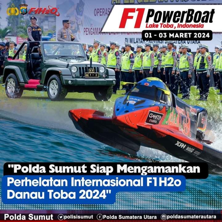 Polda Sumut Siap Amankan Perhelatan Internasional F1H2O Danau Toba 2024